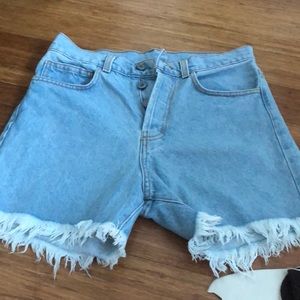 High Waisted Denim Shorts
